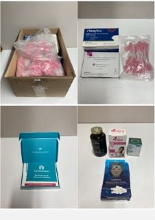 BOX OF MEDICAL ITEMS TO INCLUDE COVID TEST KITS