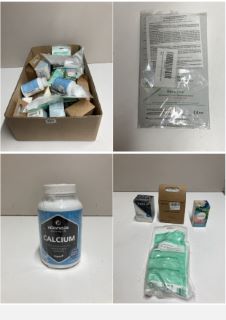 BOX OF MEDICAL ITEMS TO INCLUDE SLIMMING PATCHES