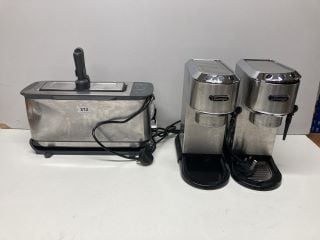 2 X DELONGHI COFFEE MAKERS AND A NINJA TOASTER