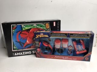 MARVEL SPIDER MAN SURVIVAL KIT AND A LEGO SPIDER MAN SET