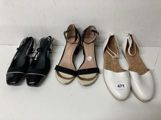 THREE PAIRS OF SHOES TO INCLUDE NEXT SIZE 9