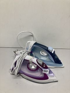 2 X STEAM IRONS