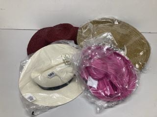 A COLLECTION OF JOHN LEWIS HATS AND BAGS