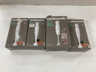 4 X COOK WORKS HAND BLENDERS