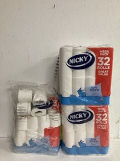 QTY OF NICKY TOILET ROLLS