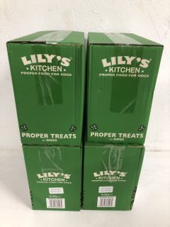 4 X LILYS KITCHEN DOG TREATS RRP £100 BB 03/06/25