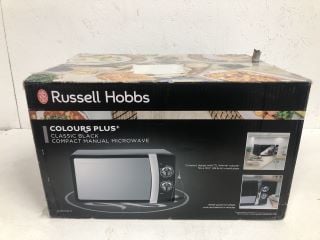 RUSSELL HOBBS COLOURS PLUS CLASSIC BLACK COMPACT MANUAL MICROWAVE