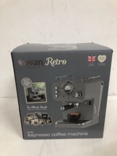 SWAN RETRO GREY ESPRESSO COFFEE MACHINE