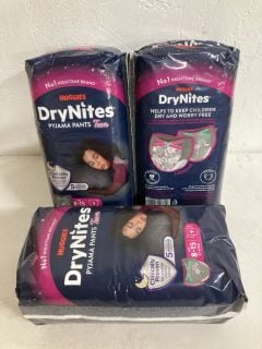 QTY OF ITEMS INC HUGGIES DRYNITES 8-15