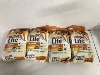 4 X SKINNERS LIFE JUNIOR CHICKEN DOG FOOD