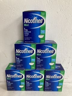 6 X NICOTINELL 1MG 144 SUGAR FREE 10/2024