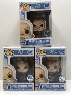 3 X POP SPACE MADNESS REN FIGURES - 1532