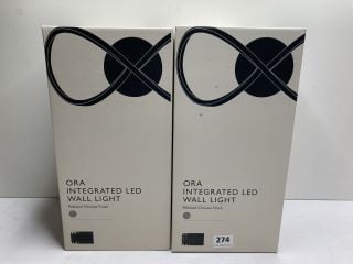 2 X ORA INTEGRATED LED WALL LIGHT (726862/723166/720194/718269)