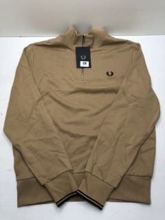 FRED PERRY HALF ZIP SWEATSHIRT UK SIZE M