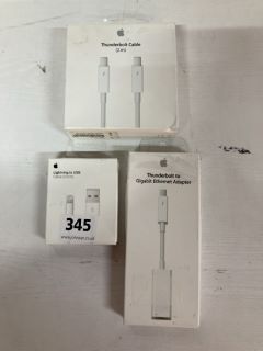 3 X APPLE ITEMS INC THUNDERBOLT CABLE (730826)