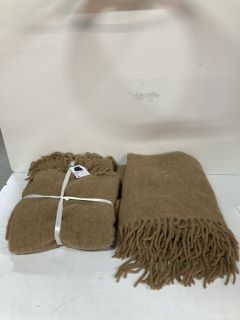 2 X MOHAIR EFFECT THROW (730199)