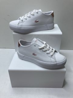 LACOSTE WHITE TRAINERS UK JUNIOR SIZE 12