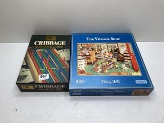 2 X ITEMS INC GIBSONS THE VILLAGE SHOP 1000PC PUZZLE