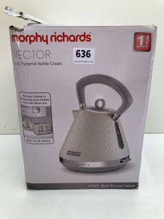 MORPHY RICHARDS VECTOR 1.5L PYRAMID CREAM KETTLE