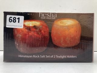 HIMALAYAN ROCK SALT SET OF 2 TEALIGHT HOLDERS