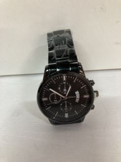 MENS GENEVA WATCH WITH STAINLESS STRAP