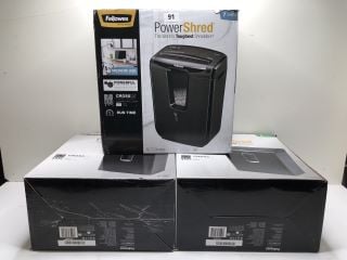 3 X FELLOWES POWERSHRED