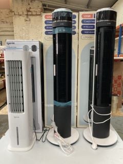 3 X ITEMS INC LOGIK TOWER FAN WITH DC MOTOR MODEL NO: LTFDCB21