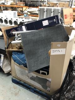 PALLET OF ITEMS INCL. SACK BARROW AND B&D WINGED HEATER