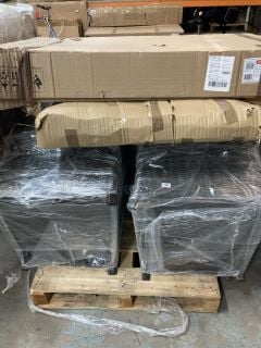 PALLET OF ITEMS INCL. RATTAN FURNITURE IN GREY