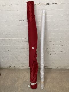 2 X ITEMS INC ROLL OF RED SILK FABRIC