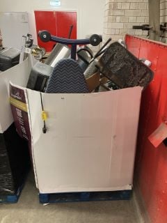 PALLET OF ITEMS TO INC ADDIS IRONING BOARD & SUR LA TABLE DOUBLE BASKET AIR FRYER