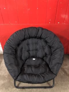 BLACK ROUND DECK CHAIR