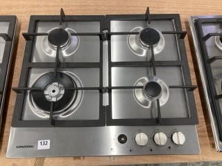 GRUNDIG FOUR RING GAS HOB MODEL GIGA6234250X RRP £169 MISSING PARTS (EX-DISPLAY)