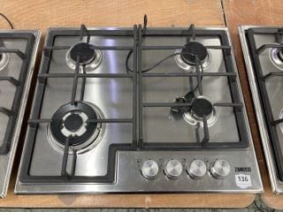 ZANUSSI FOUR RING GAS HOB MODEL ZGM66424XX RRP £249 (EX-DISPLAY)