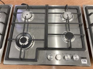 ZANUSSI FOUR RING GAS HOB MODEL ZGM66424XX RRP £249 MISSING PARTS (EX-DISPLAY)