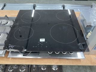 A NEFF CERAMIC HOB AND A ZANUSSI GAS HOB FOR SPARES OR REPAIR ONLY (SMASHED GLASS)