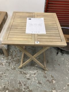 JOHN L;EWIS ANYDAY WOODEN BISTRO TABLE