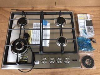 ZANUSSI ZGH66424XX 60CM GAS HOB - STAINLESS STEEL RRP: £199 (EX DISPLAY)