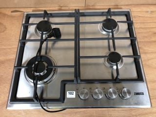 ZANUSSI ZGH66424XX 60CM GAS HOB - STAINLESS STEEL RRP: £199 (EX DISPLAY)