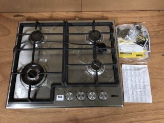 ZANUSSI ZGH66424XX 60CM GAS HOB - STAINLESS STEEL RRP: £199 (EX DISPLAY)