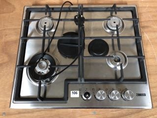 ZANUSSI ZGH66424XX 60CM GAS HOB - STAINLESS STEEL RRP: £199 (EX DISPLAY)