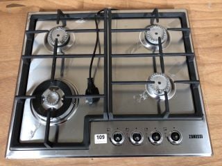 ZANUSSI ZGH66424XX 60CM GAS HOB - STAINLESS STEEL RRP: £199 (EX DISPLAY)