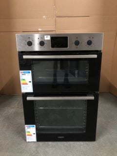 ZANUSSI FANCOOK ZKHNL3X1 ELECTRIC DOUBLE OVEN - STAINLESS STEEL RRP: £509 (EX DISPLAY)