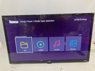 JVC 32" LED SMART HD ROKU TV MODEL: L32RHE23 (POWER ON) RRP: £119