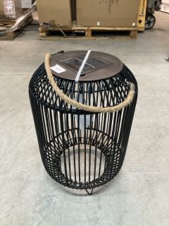 LARGE QTY OF ITEMS INC RATTAN OUTDOOR LANTERN - BLACK