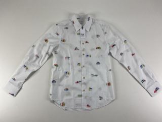 PAUL SMITH GENT'S S/C SLIM SHIRT. SIZE: M, MADE FROM: 100% COTTON. RRP: £215