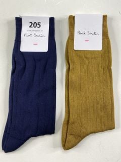 2 X PAUL SMITH MEN'S SOCK RIB MERC. MADE FROM: 80 MERC COTTON 20 POLYAMIDE KNITTED. RRP: £36