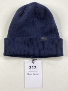 PAUL SMITH MEN'S HAT CASHWOOL BEANIE. MADE FROM: 100% LAMBSWOOL KNITTED. RRP: £55