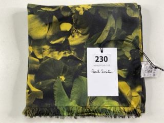 PAUL SMITH MEN'S SCARF FLORAL TUBULR. MADE FROM: 100% SE LINING 70%WO 30%SE. RRP: £125