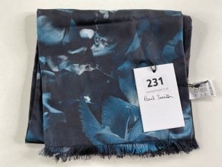 PAUL SMITH MEN'S SCARF FLORAL TUBULR. MADE FROM: 100% SE LINING 70%WO 30%SE. RRP: £125